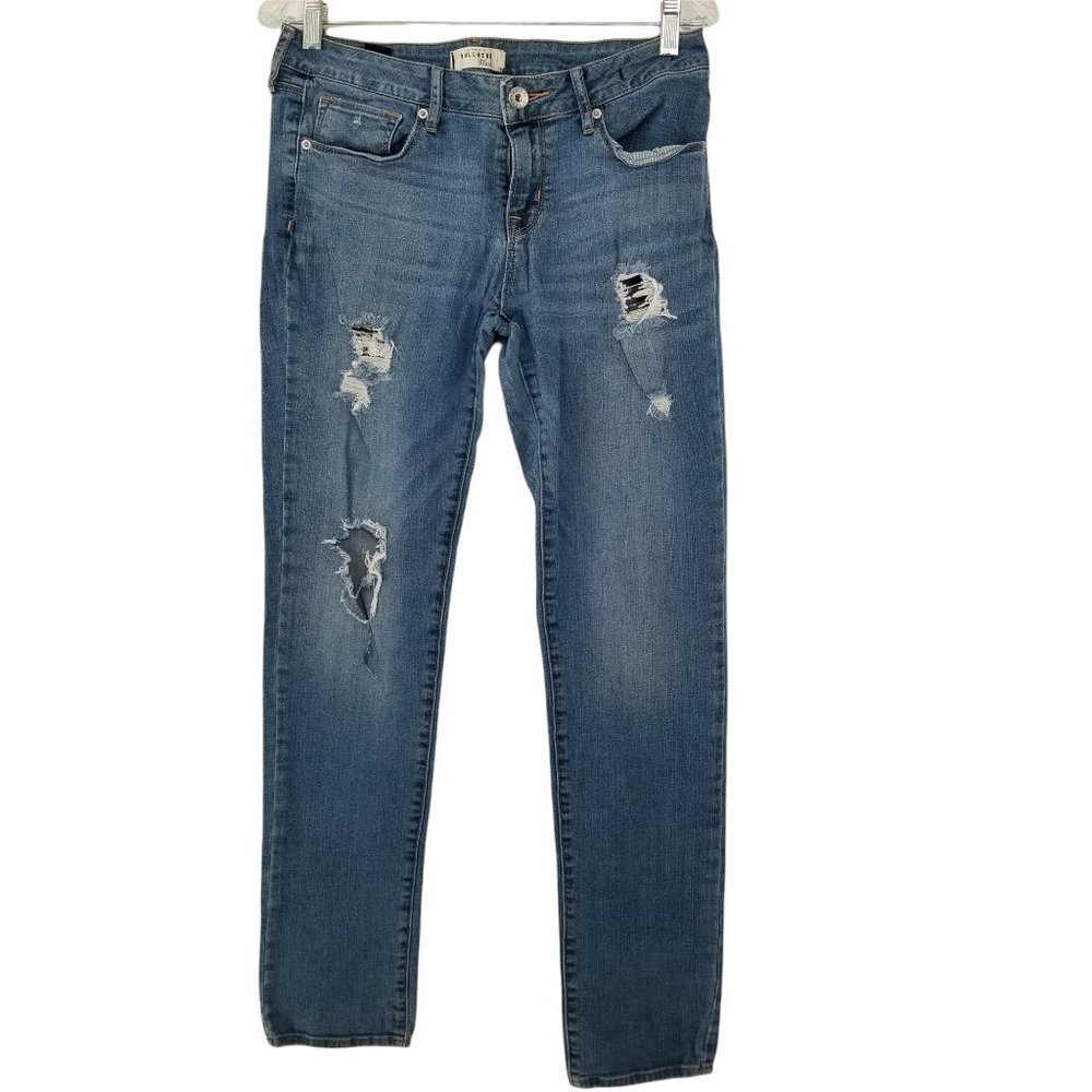 Bullhead Skinny Women's Distressed Medium Wash Denim Blue Jeans Size 11